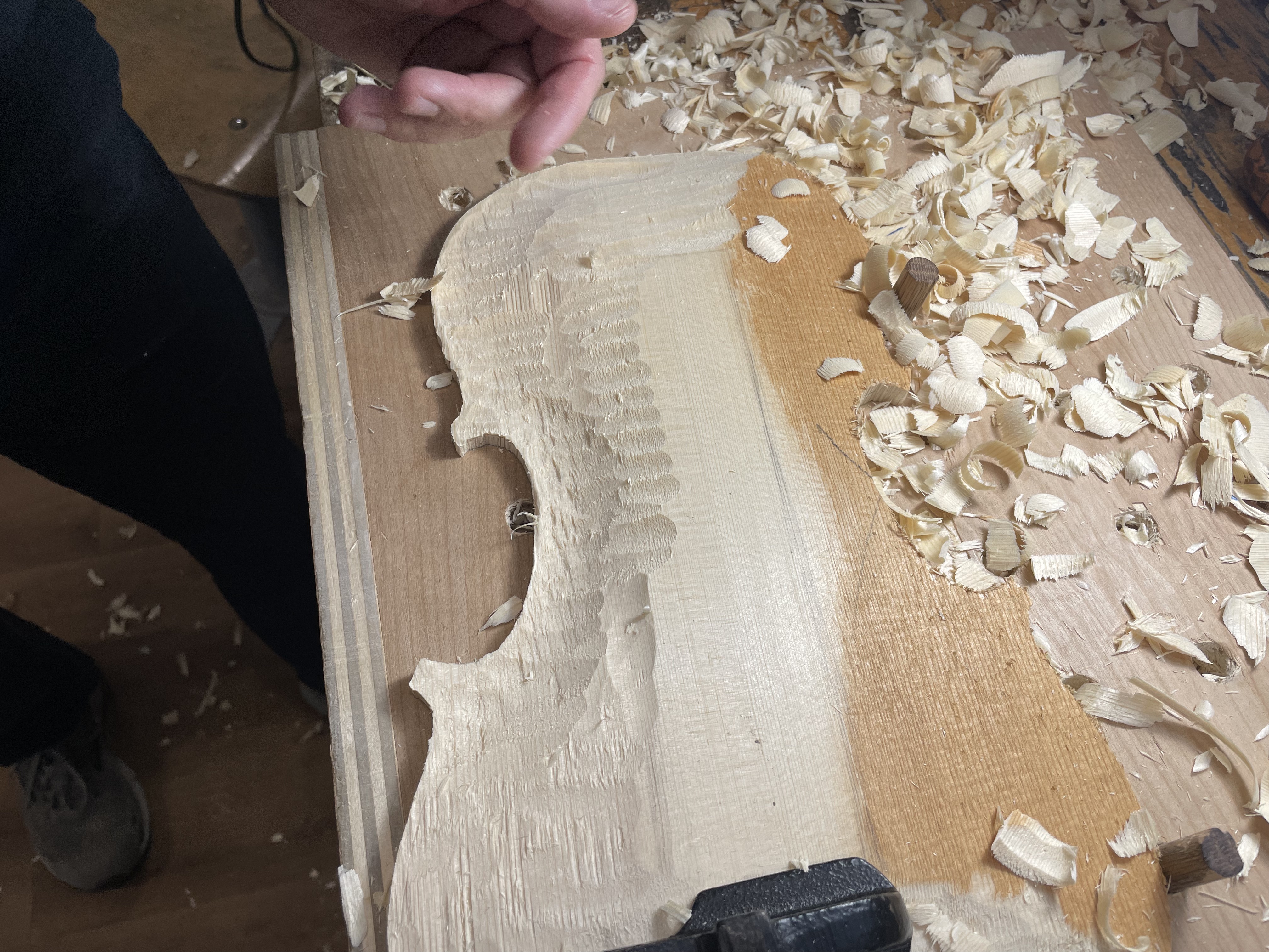 beginning the rough arching